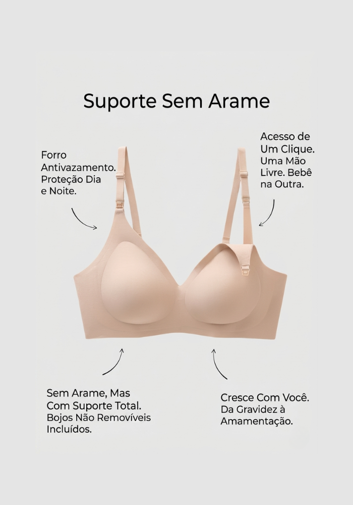 Sutiã de Amamentação Seamless Segunda Pele - Bojo Removível