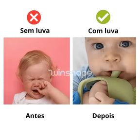 Luva de silicone para dentição