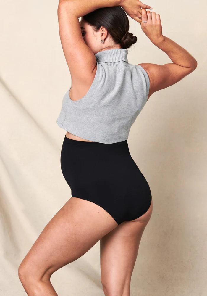 Calcinha de Maternidade Sem Costura com Suporte Sobre a Barriga