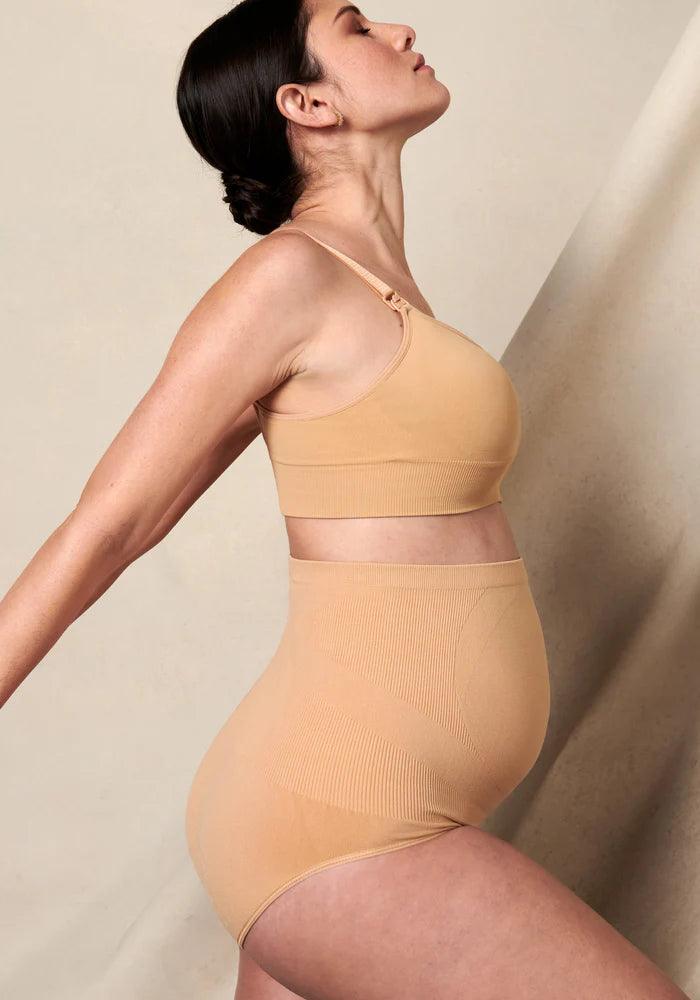 Calcinha de Maternidade Sem Costura com Suporte Sobre a Barriga