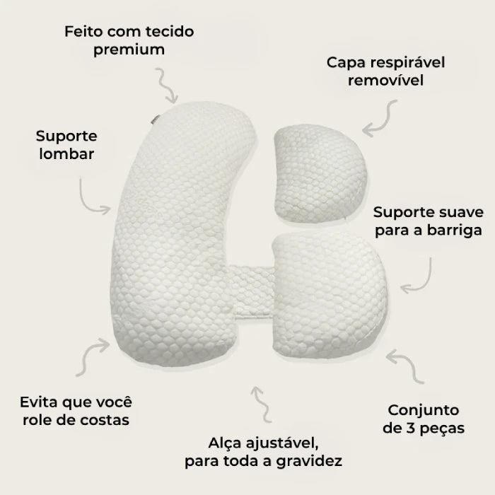 Travesseiro para Gestante Winshape - Suporte Essencial Para a Sua Gravidez