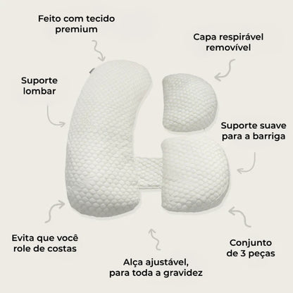 Travesseiro para Gestante Winshape - Suporte Essencial Para a Sua Gravidez